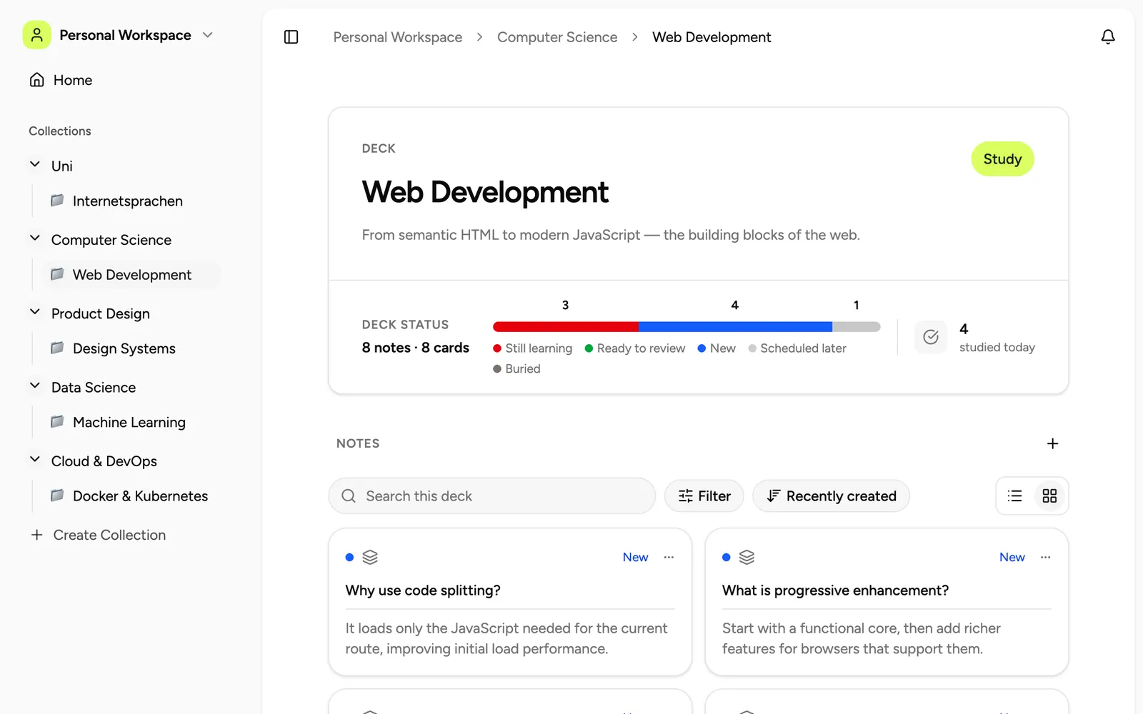 Hondicard Web Development deck overview